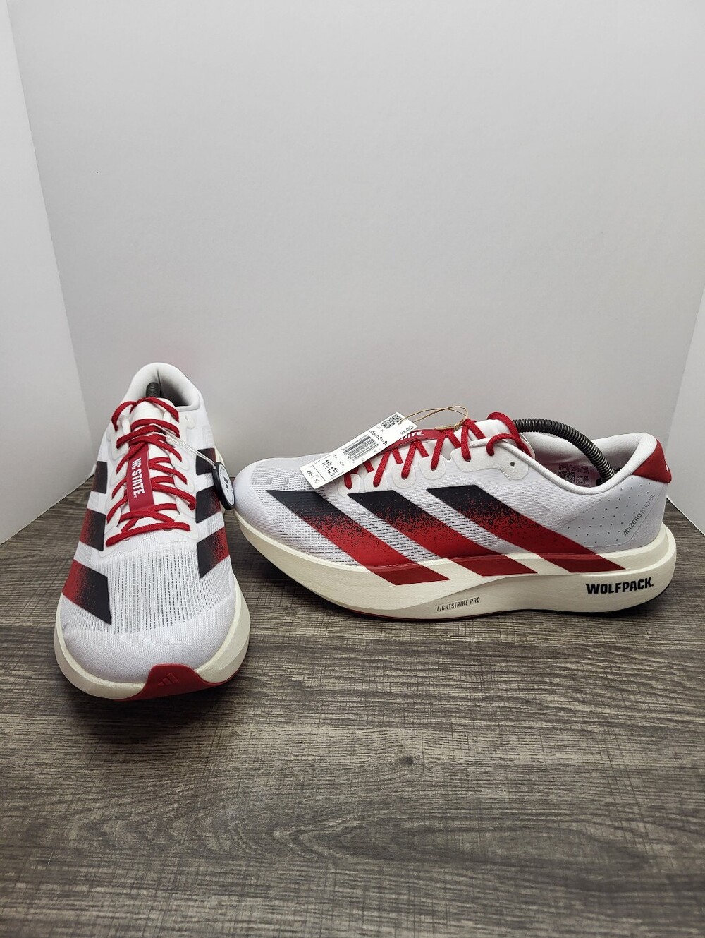 Adidas Adizero EVO NC State Wolfpack Pro Shoes Men's Sneaker JQ4571 sz 11.5 NEW